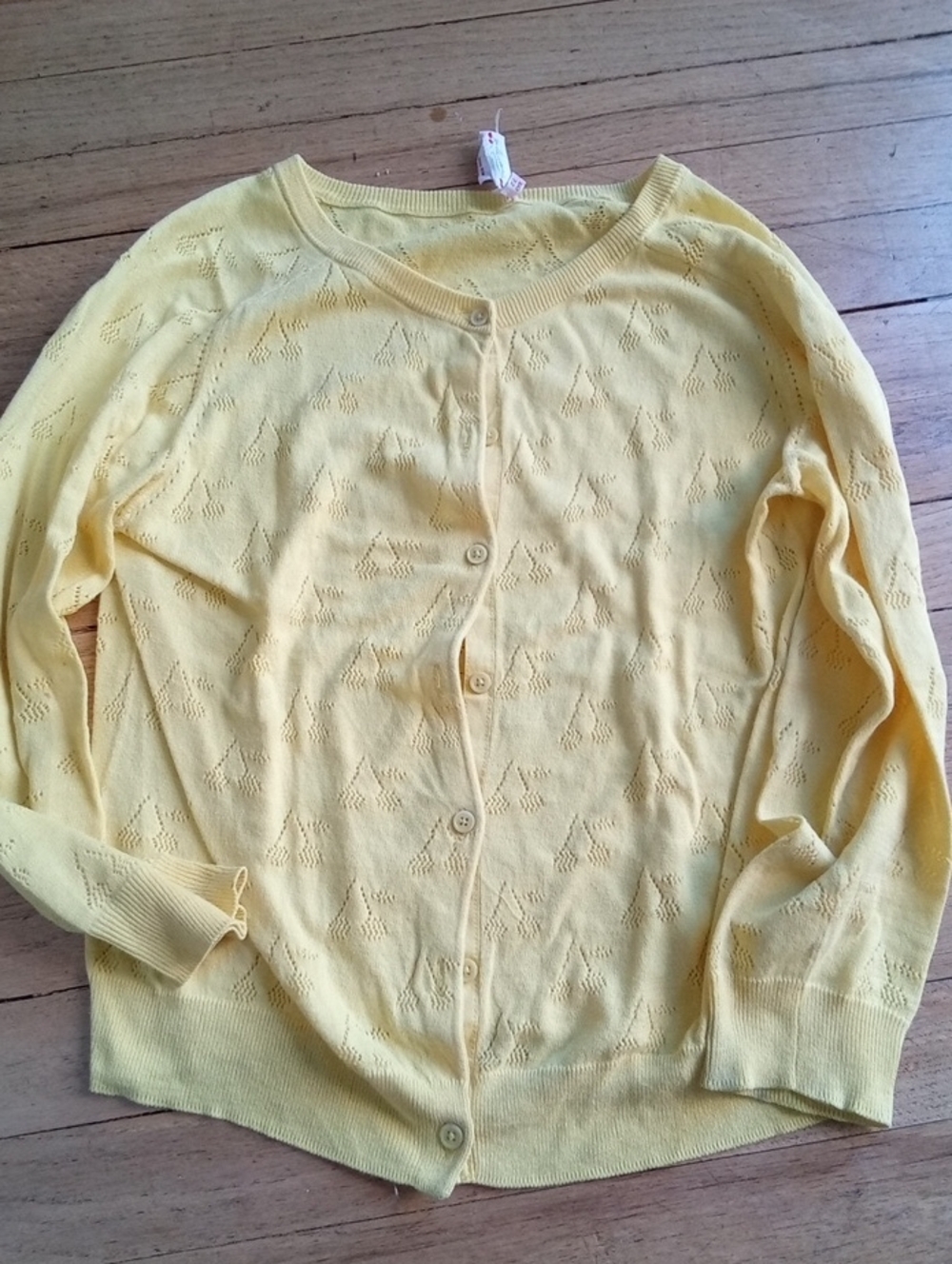 Bonpoint Yellow Cherry Cardigan